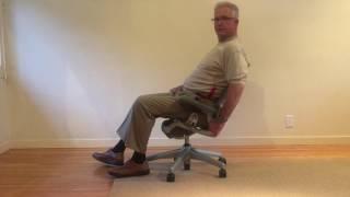 HM Aeron chair adjustment for spine posture and ergonomics