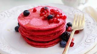 easy pink beet pancakes