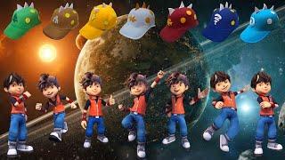 Boboiboy Galaxy Elemental Power Hunting Elemental Hat (boboiboy light water wind leaf earth fire)