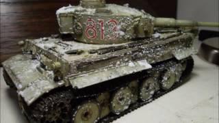 Model Tiger tank painting techniques: hairspray and salt