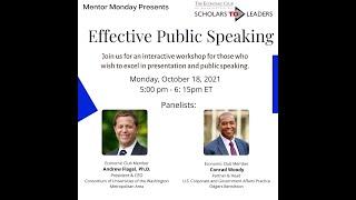 Scholars to Leaders Mentor Monday: Effective Public Speaking