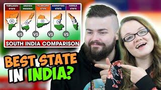 Tamilnadu vs Andhra Pradesh vs Karnataka vs Telangana vs Kerala Comparison | South India Reaction