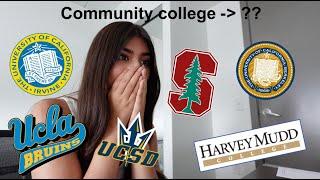 Transfer College Decision Reaction! | UCB, UCLA, UCI, UCSD, Harvey Mudd, Stanford