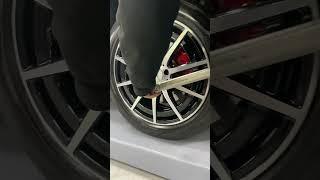 glb35amg 블랙 폴리시 다이아몬드 컷팅 가공 + amg 레드 캘리퍼 도색 glb35amg black polish alloy wheels + amg red calipers