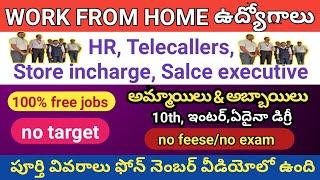 Work From Home Jobs - Hr Telecaller Store Incharge Jobs - Male And Female Jobs - 10th To Any Degree