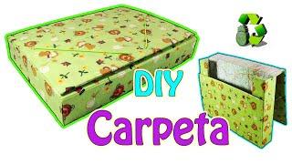 DIY Carpeta o Archivador con cartón - Regreso a Clases (Reciclaje) Ecobrisa