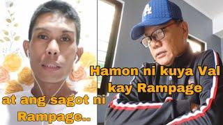 HAMON NI KUYA VAL KAY RAMPAGE CHANNEL PH AT ANG SAGOT NI RAMPAGE DITO || MOMMY VAN & ANGEL