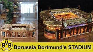 How to make the Borussia Dortmund's stadium with wooden sticks  Westfalenstadion stadium