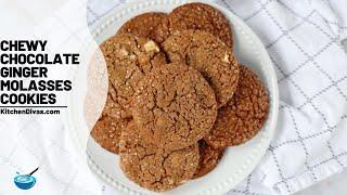 Chewy Chocolate Ginger Molasses Cookies