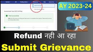 Submit a Grievance for Refund at Income Tax Portal II Income Tax Refund not credited II #cavedtaya