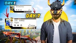 Transforming ₹1 Noob ID into ₹10,00,000 Free Fire ID in 7 Days  - Garena Free Fire