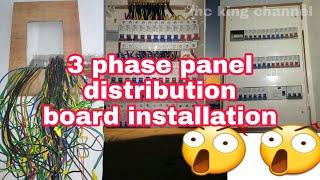 How to install 3 phase panel distribution board