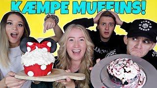 KÆMPE MUFFIN CHALLENGE ft. Elias Hole, Sophia Brown og Eiqu Miller!