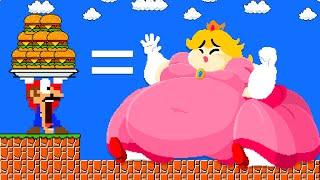 Super Mario Bros:  Mario vs Fat Peach Super Sized Maze Escape | Game Animation