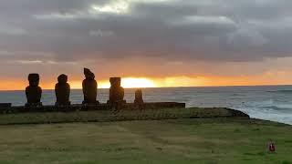 Easter Island - Sunset at Ahu Tahai