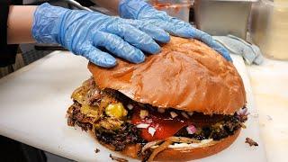 3.3lb Super Cheese Burger Challenge!! 15 minutes successful, 1 year burger free!, Korean street food