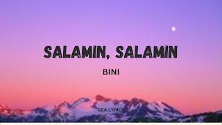 BINI - SALAMIN, SALAMIN LYRICS VIDEO