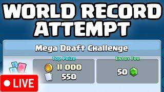 RANDOM DECKS MEGA DRAFT WORLD RECORD IN CLASH ROYALE!!!