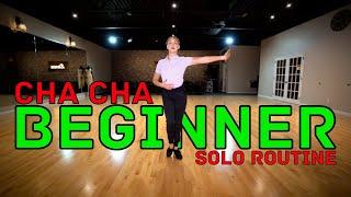 Beginner Cha Cha Solo Practice Routine | Ballroom Dance Tutorial