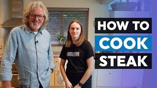 Attempting to cook the perfect steak with James May