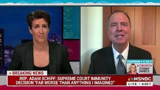 Adam Schiff Tears Apart Trump Immunity Ruling on Rachel Maddow