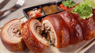 How to make Filipino Lechon at home? Philippines Roasted Pork Belly in an oven