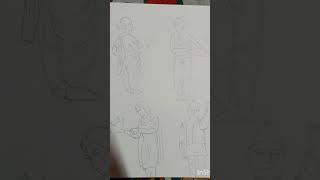 Basic human figure sketch| body posture| by Abhinaba