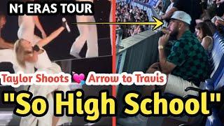 "Taylor Swift SHOOTS Love ARROW at Travis Kelce During 'SO HIGH SCHOOL' Performance at Eras Tour!"