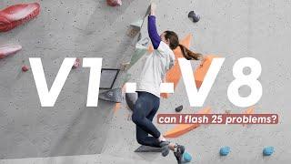 I entered an indoor bouldering competition! V1 - V8+