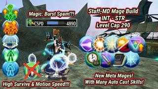 Toram Online - Staff MD INT-STR Instant Burst Spam Build Level Cap 290! | Carry Raid with Mage!