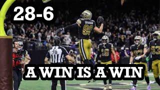 Saints Get a VERY UGLY Win against the Panthers