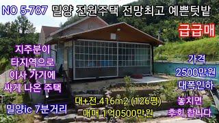 밀양 전원주택 126평 매매 1억500만 지주분이  타지역으로 이사 하기때문에 싸게 주택 예쁜텃밭 밀양ic 7분거리 주말 세컨하우스 (밀양 창녕  전원주택 매매) 따봉부동산 TV