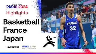 Wembanyama MASTERCLASS!  | France 94-90 Japan - Group B Men's Basketball Highlights | #Paris2024