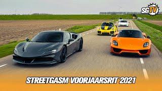 160 SUPERCARS! tijdens de StreetGasm Voorjaarsrit | STREETGASM TV S2E1