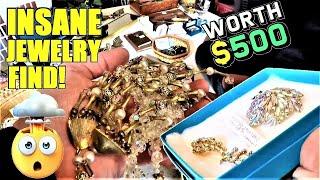 Ep447:  AMAZING GARAGE SALE JEWELRY HAUL!  Shop With Me Thrift Haul