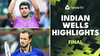 Carlos Alcaraz and Daniil Medvedev Play for the Title Again  | Indian Wells 2024 Final Highlights