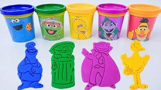 Playing with Sesame Street Playdoh | Learn Colors Numbers and Shapes | Best Learning Video for Kids