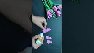 Beautiful Paper Tulip flower Flower   Paper Tulip flower  How to make tulip out of paper