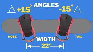 Snowboard Bindings Angles and Width Explained