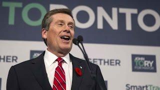 Toronto election: John Tory promises transit relief, jobs in victory speech