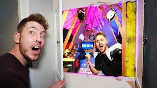 WE BUILT A SECRET ENTRANCE INTO OUR GAMING ATTIC!