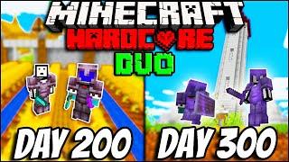 We Survived 300 Days In Hardcore Minecraft - Duo Minecraft Hardcore 300 days