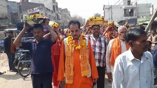 Bhagwat kalash yatra at Mandawali In Delhi