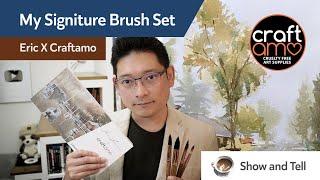 Eric Yi Lin X Craftamo Watercolor Brush Set - Unboxing, and unedited painting demo