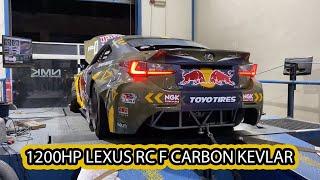 1200HP Lexus RC F Carbon Kevlar  Dyno Run- 2JZ Swapped - Ahmad Daham