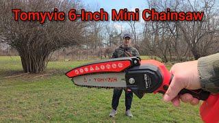 Tomyvic 6-Inch Mini Chainsaw Demo/Review  #technology #chainsaw #easy #amazing #youtube #tool
