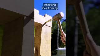 Traditional Oak Framing #shorts #woodwork #woodworker #woodworking #carpentry #framing #joinery