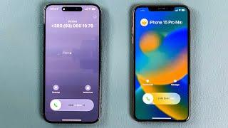 iPhone 15 Pro Max vs iPhone XS Max Outgoing & Incoming Calls (iOS 17 vs iOS 16) New Rington Apple