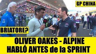 OLIVER OAKES JEFE DE ALPINE HABLÓ ANTES DE LA CARRERA SPRINT CHINA GP EQUIPO BRIATORE FRANCO DOOHAN