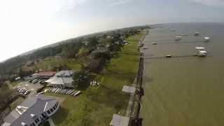 Flying over the water aerobatics+inverted flight